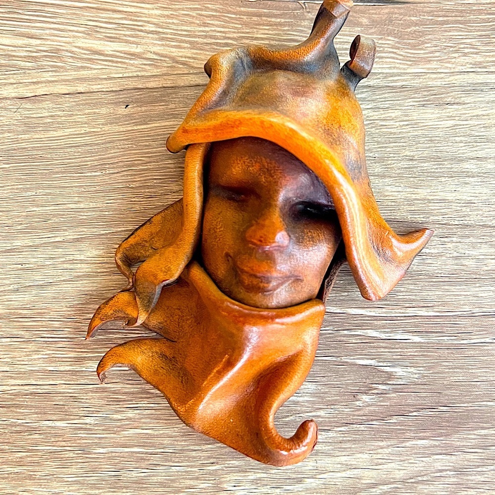 Leather African Face Decor